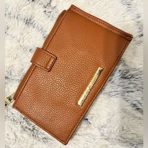 Steve Madden Cognac Foldout Wallet Book